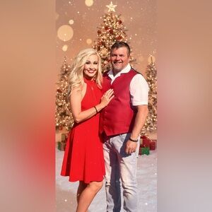 SHEIN Red Backless Dress